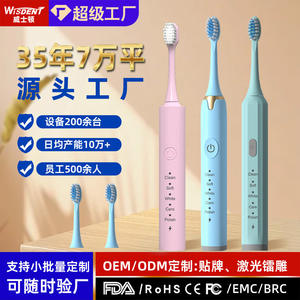 Brosse à dents électrique à poils doux pour adultes avec logo personnalisé, étanche IPX7, boîtier en plastique, pile sèche 800MAH 1200MAH - Product Image 3