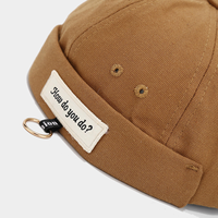 Casquette ajustable 6 panneaux pour femme, 100% Coton, style Rétro Artistique Japonais Melon, avec anneau en fer coréen et motif lettre, mode Hip Hop Landlord