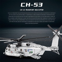 Jouets éducatifs de transport, cadeaux d'avion, avion, blocs de construction Moc, avion militaire, hélicoptère d'attaque militaire, modèle de blocs de construction