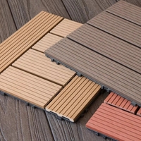 Plancher de terrasse WPC brossé DIY, design industriel japonais moderne, imperméable et ignifuge, pour parcs, jardins et cours extérieures