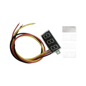 มินิโวลต์มิเตอร์ดิจิตอล จอแสดงผล LED ขนาด 0.28 นิ้ว 0-100V เครื่องวัดแรงดันไฟฟ้ากระแสตรง สำหรับตรวจสอบแบตเตอรี่ - Product Image 1