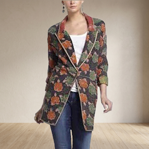 Nueva chaqueta Kantha hecha a mano con diseño Floral al por mayor - Product Image 2