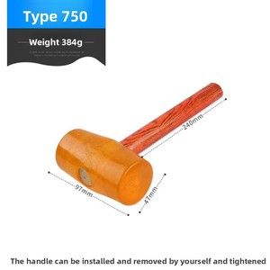 Martillo <span class=keywords><strong>de</strong></span> Goma Transparente con Mango <span class=keywords><strong>de</strong></span> Madera <span class=keywords><strong>para</strong></span> la Instalación y Renovación <span class=keywords><strong>de</strong></span> Baldosas - Product Image 5