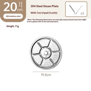 Rejilla Redonda de Acero Inoxidable para Cocinar al Vapor, <span class=keywords><strong>Bandeja</strong></span> Multifuncional para Olla a Presión, Soporte para Cocinar Alimentos al Vapor en la Cocina - Product Image 6