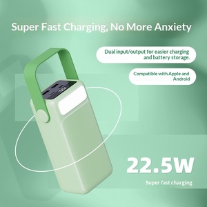 พาวเวอร์แบงค์ New Style Lighthouse ความจุขนาดใหญ่ <span class=keywords><strong>50000</strong></span> มิลลิแอมป์ชั่วโมง ชาร์จเร็วพิเศษ พร้อมสายในตัว ไฟฉาย LED ความจุเยอะ - Product Image 3