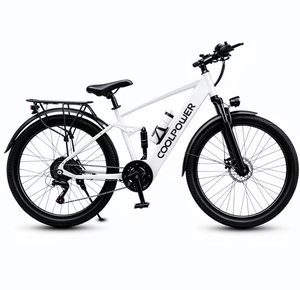 Bicicleta eléctrica de montaña de 26 pulgadas con doble suspensión y frenos de disco dobles, equipada con una batería de litio integrada de 48V 10ah - Product Image 2