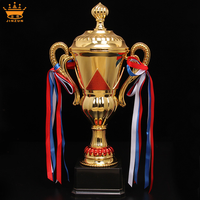 Trophée de champion sportif en métal plaqué or de haute qualité, prix de gros avantageux, en stock