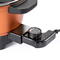 Top vente petit 2.5L antiadhésif multi-fonction cuisinière Portable électrique poêle marmite électrique marmite électrique avec support à vapeur
