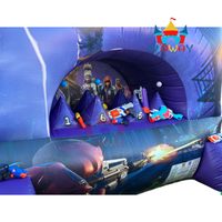Château gonflable populaire Fortnite-Battle Royale avec toboggan, aire de jeux de tir pour location de fête en intérieur et en extérieur