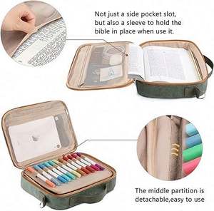 Échantillons gratuits de sacs et de sacoches pour Bible - Grande housse de Bible avec bandoulière amovible et passants pour stylo - Accessoires pour Bible - Product Image 2