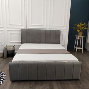 European Modern Bedroom Furniture Hydraulic <b>Bed</b> Double King Queen Size Gas Lift up Grey Upholstered Ottoman Storage <b>Bed</b> Frame - Product Image 4