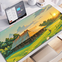 Tapis de Souris Gaming XXL Personnalisé 2026 avec Bords Cousus Durables, Tapis de Bureau Antidérapant en Caoutchouc, Tapis de Clavier, Tapis de Souris Mignon