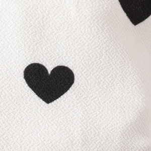 ชุดเซ็ตสองชิ้นสุดน่ารักสำหรับเด็กผู้หญิง กระโปรงทรงเอสั้น เสื้อแขนยาว พิมพ์ลายหัวใจ ประดับโบว์ ทำจากผ้าขนสัตว์ - Product Image 5