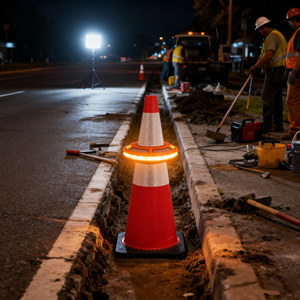 Di động có thể sạc lại LED giao thông <span class=keywords><strong>Cone</strong></span> cảnh báo ánh sáng khả năng hiển thị xoay đèn flash Beacon Flare cho an toàn đường bộ khẩn cấp chướng ngại vật - Product Image 6