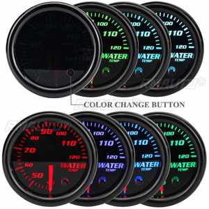 Medidor de Temperatura del Agua para Automóvil Universal de 2 Pulgadas y 52 mm, Pantalla LCD Digital con LED de 7 Colores, Medidor de Temperatura del Agua con Turbo Boost - Product Image 2