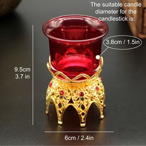 Portacandele in lega di zinco placcato oro con lampada da veglia con disegno inciso per <span class=keywords><strong>la</strong></span> chiesa o <span class=keywords><strong>la</strong></span> decorazione per <span class=keywords><strong>la</strong></span> casa di qualità in metallo artigianato - Product Image 6