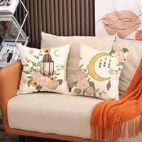 Nouvelle housse de coussin décorative imprimée, Moyen-Orient, musulman, Ramadan, 100% polyester, carrée, pour salon