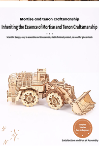 Rompecabezas 3D Creativo de Montacargas de Madera, Juguete Educativo de Ensamblaje Manual, Pieza Decorativa con Temática de Ingeniería Única para Mayores de 14 Años - Product Image 5