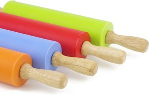 Bộ Dụng Cụ De Repostera Biểu Tượng Tùy Chỉnh Người Mới Bắt Đầu Mini Trẻ Em Không Dính Nhỏ Bằng Gỗ Mô Hình Cao Su Silicon Pastry Bột Cán Pin Bánh Công Cụ - Product Image 6