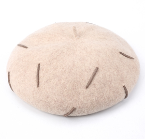 A120501 Chapeau haut de forme 100% laine, brodé, tendance, unisexe, décontracté, pour fêtes et activités de plein air, toutes saisons, en feutre - Product Image 1