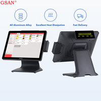 Vente en gros de caisses enregistreuses à écran tactile de 15 pouces, système de point de vente matériel, terminal de point de vente Windows pour les petites entreprises