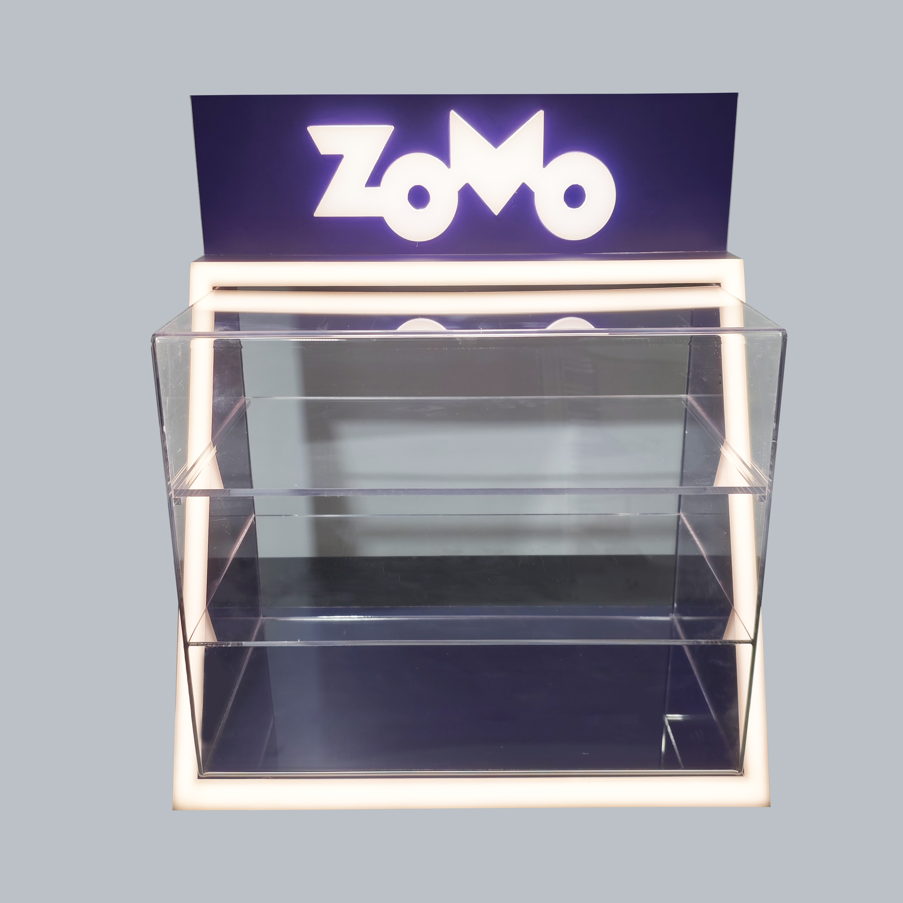 Espositore Cosmetic Acrylic Display Stand 3 Tiers Transparent Acrylic Display Racks with Customization Pattern for Retail Shop — view 4