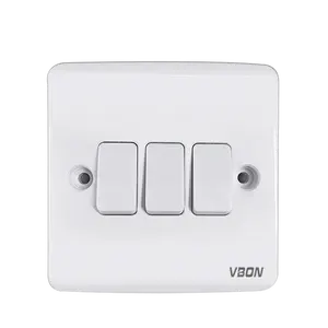 VBQN Wall Switch 3gang1way Electric Switch Bakelite Switches Light Control For Home