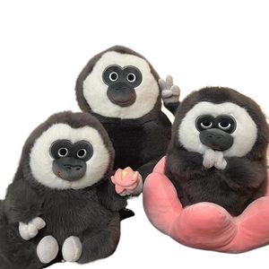 Juego <span class=keywords><strong>de</strong></span> 3 Peluches <span class=keywords><strong>de</strong></span> Mono Saki <span class=keywords><strong>de</strong></span> Cara Blanca con Poses Interactivas, Animales <span class=keywords><strong>de</strong></span> Peluche Virales para Redes Sociales, Ideales para Decoración del Hogar - Product Image 1