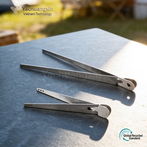 Pure titanium clip chopsticks, outdoor camping, camping, barbecue clip, foldable <b>bread</b>, thick baking clip, food clip - Product Image 3