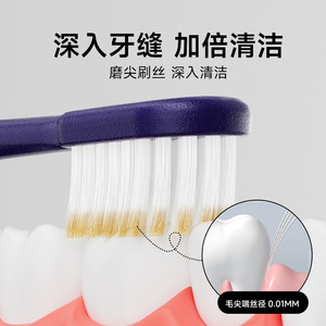 Soft Bristle Toothbrush 0.15mm High Density <b>Gum</b> Care Adult Manual Toothbrush - Product Image 4