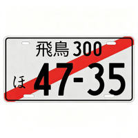 Couverture de plaque d'immatriculation personnalisée drapeau national du Japon plaque d'immatriculation de la ville de Tokyo plaque d'immatriculation avant décorative de voiture de campagne 6x12 pouces