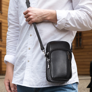 Nouvel arrivage de sacs à bandoulière en cuir pleine fleur pour hommes <span class=keywords><strong>sac</strong></span> à bandoulière en cuir véritable <span class=keywords><strong>noir</strong></span> nature véritable à bandoulière - Product Image 4