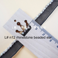FANTAISIE Organza Sangle Avec Strass Chaîne Dentelle Garnitures Griffe Strass Perlé pour Coiffure Sacs DIY Vêtements Accessoires