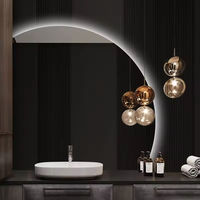 Miroir de salle de bain intelligent CF Luxury Look avec éclairage LED, détection par induction Bluetooth, anti-buée, miroir de salle de bain LED
