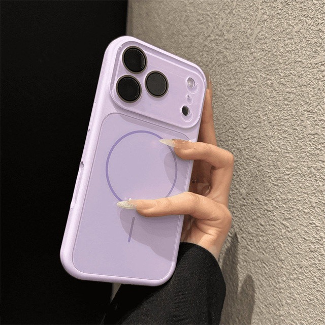 Liquid Silicone Phone case with Magnetic Back Panel for iPhone 16 17 Pro Max 15 14 13 Shockproof Magnetic Phone case