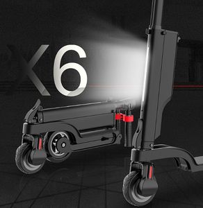 สกู๊ตเตอร์ไฟฟ้าพับได้ขนาดเล็กใหม่สำหรับผู้ใหญ่ แบตเตอรี่ลิเธียม 36V 5.0AH ความเร็วสูงสุด 25 กม./ชม. รุ่น X6 ระยะทางไกล ระบบการใช้งานร่วมกัน - Product Image 5