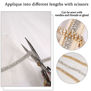 Rantai Kristal Rhinestone Panas untuk Dijahit, Hiasan Kristal Berkilau, Batu Jahit untuk Hiasan Pakaian - Product Image 3