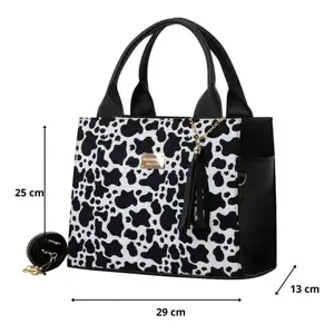 Bolso de Mano para Mujer Fana Alejandra, Diseño de Piel de Vaca, Microfibra, Correa de Cadena, Estilo Casual, para Uso Diario - Product Image 4