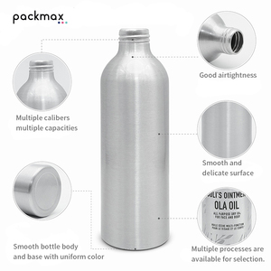 Custom Aluminum Bottle Wholesale for Foam Body <b>Wash</b> Shampoo Shave Cream Face Mist Sunscreen Spray - Without Pump Cap - Product Image 4
