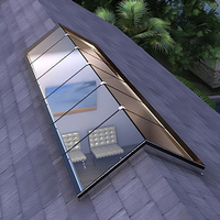 D-TOP SHENZHEN 2023 dôme de toit, système de pyramide circulaire de lumière du ciel, lucarne électrique en aluminium, lucarres en verre pour maison