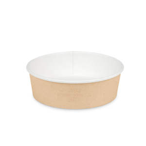 Bol alimentaire rond en papier kraft de qualité supérieure 620, empilable, scellable, résistant à la graisse, pour produits chauds et froids, logo personnalisé - Product Image 2