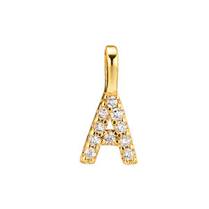 A3074 collier à breloques en argent sterling s925 à la mode pendentif cz lettre en cristal micro pavé pour bijoux à bricoler soi-<span class=keywords><strong>m</strong></span>ême - Product Image 4