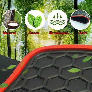Alfombrillas de Látex para Auto, Revestimientos para Piso de 7 Asientos, Alfombrillas de Goma Resistentes de Lujo, Alfombra Personalizada para Vehículo, Inodora, Negra y Roja, para Todo Clima - Product Image 3