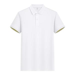 Polo Shirt Men Cotton Solid Color Turn <b>Down</b> Collar Workwear Summer Uniform 210g Custom Logo Printed - Product Image 3