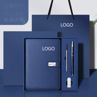 Articles cadeaux de luxe promotionnels en gros, carnet A5 en cuir, journal personnalisé, agenda de bureau, ensemble cadeau d'entreprise avec stylo