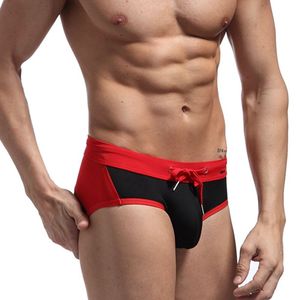 All'ingrosso personalizzato persona coraggiosa di alta qualità abbigliamento da nuoto uomo Patchwork con coulisse in Nylon e Spandex slip da nuoto da uomo - Product Image 4