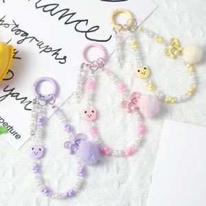 귀여운 동물 페르시 키 체인 아크릴 플러시 작은 공 전화 체인 - Product Image 4