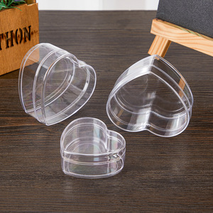 Caja de Acrílico para Pasteles, Contenedor de Alimentos Reciclado en Forma de Corazón, Caja de Plástico para Panadería, Frutos Secos, Regalos, Dulces, Bocadillos, Postres - Product Image 1