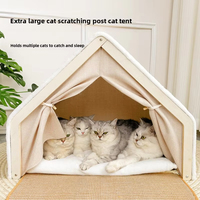 Chat griffoir maison tente pour animaux de compagnie confortable jouer chats grotte lit Semi fermé chat nid pour animaux de compagnie fournitures petit moyen grand Kitty