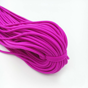 Cordón Elástico <span class=keywords><strong>de</strong></span> Poliéster y Goma, Colorido, Personalizado OEM, 2mm <span class=keywords><strong>de</strong></span> Grosor, para Calzado, Bolsas y Prendas - Product Image 2